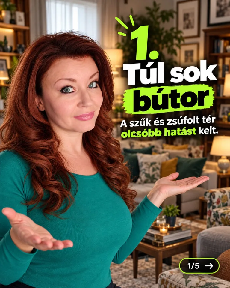 A túl sok bútor szűkebbnek és zsúfoltabbnak mutatja a lakást