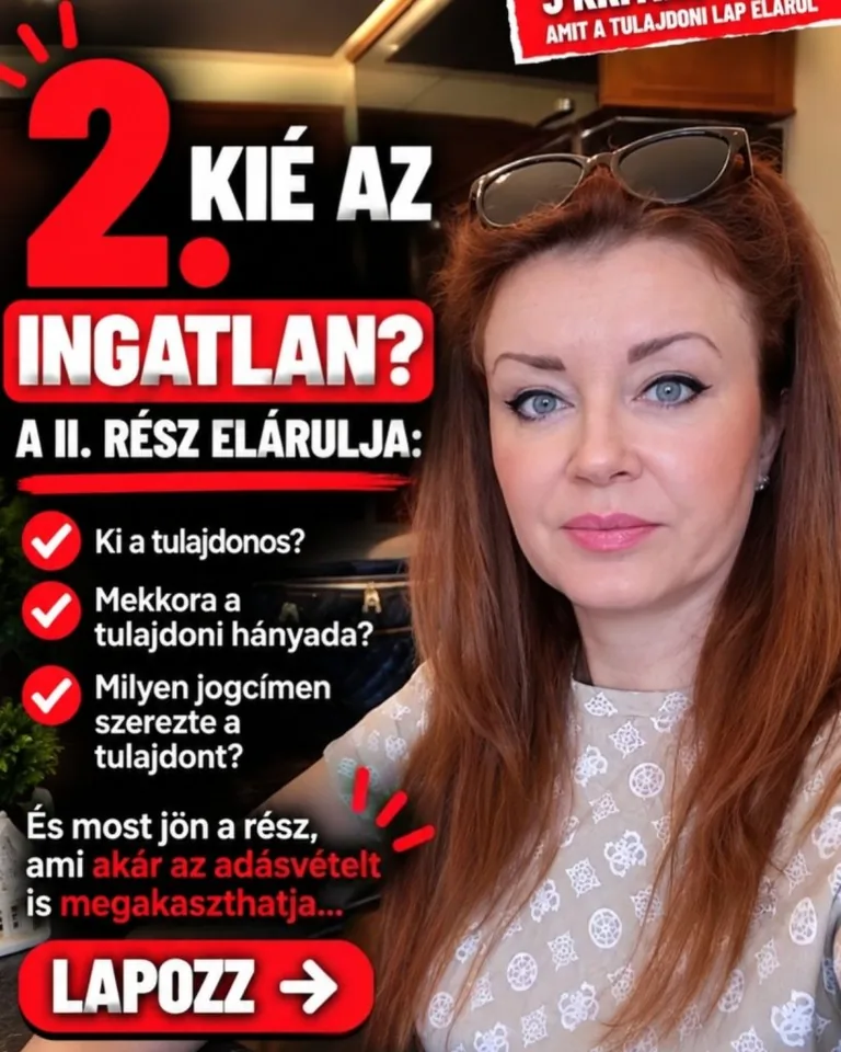A tulajdoni lap II. része a tulajdonosokat és a tulajdoni hányadokat mutatja
