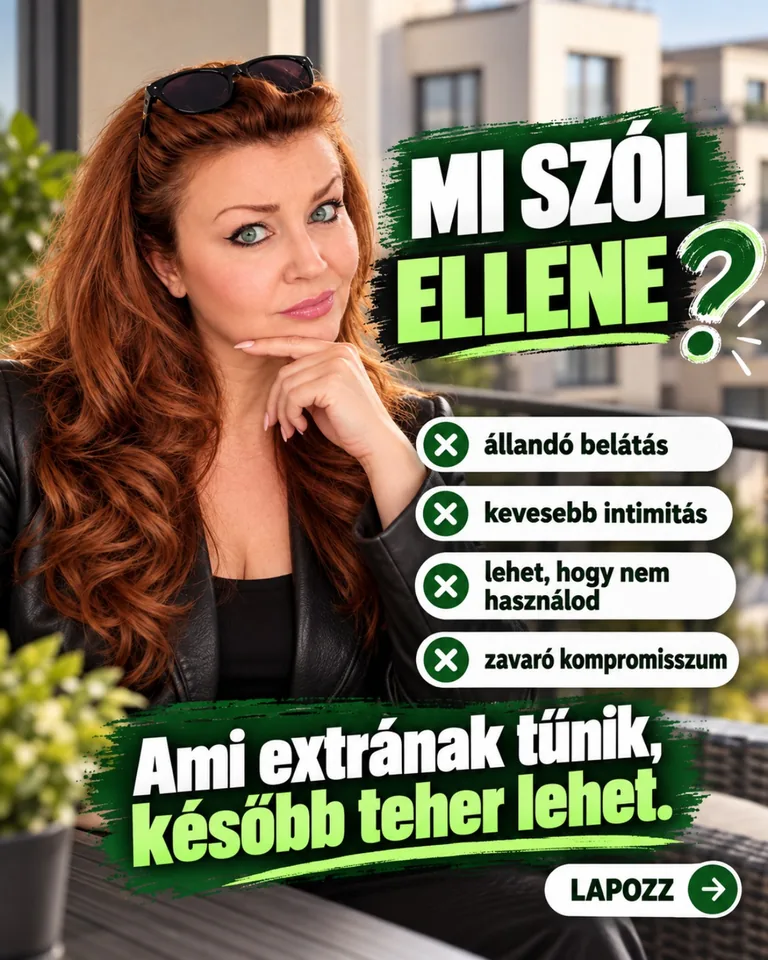 Belátható terasz, ahol az intimitás hiánya csökkentheti a használhatóságot