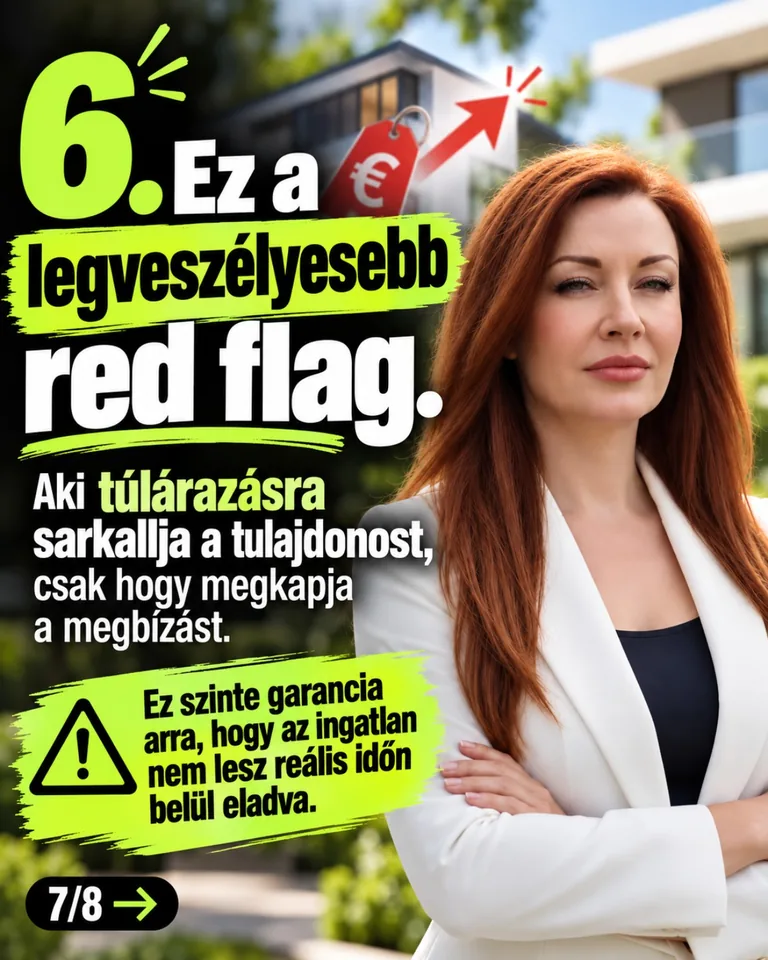 Az irreálisan magas induló ár elhúzódó értékesítést okozhat