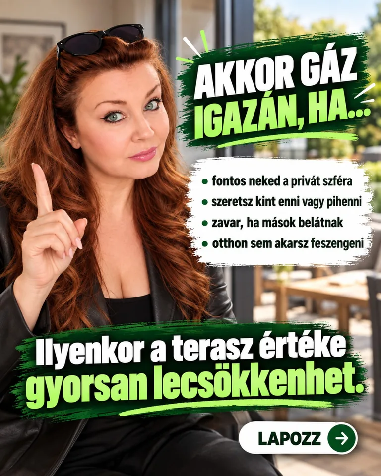 A terasz privát szférájának jelentősége a mindennapi használat során
