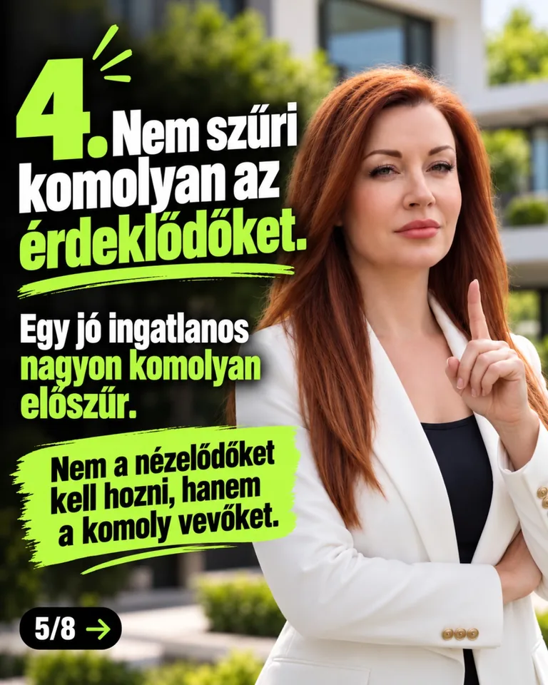 A komoly vevőjelöltek előszűrése az ingatlanközvetítő fontos feladata