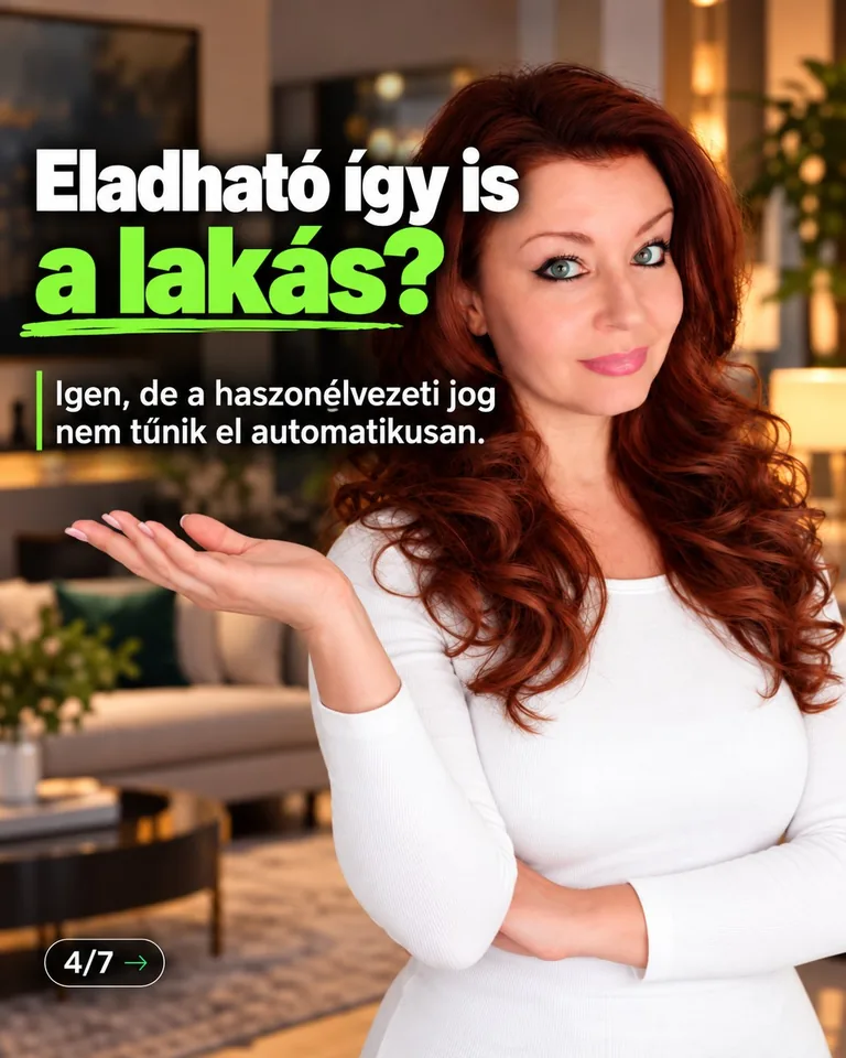 A lakás eladható, de a haszonélvezeti jog nem szűnik meg automatikusan