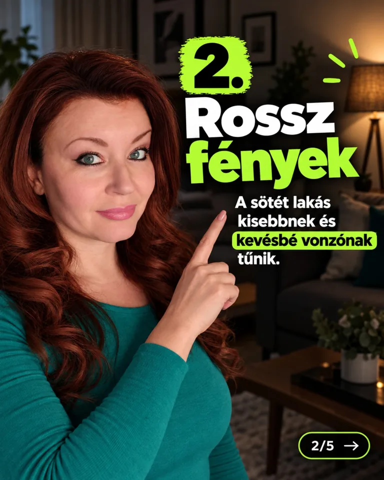 A rossz megvilágítás kisebbnek és kevésbé vonzónak mutatja a lakást