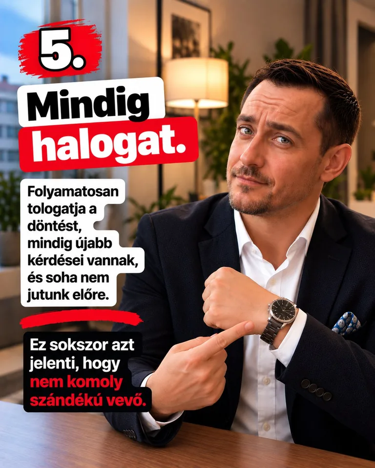 A döntést folyamatosan halogató érdeklődő nem feltétlenül áll készen a vásárlásra